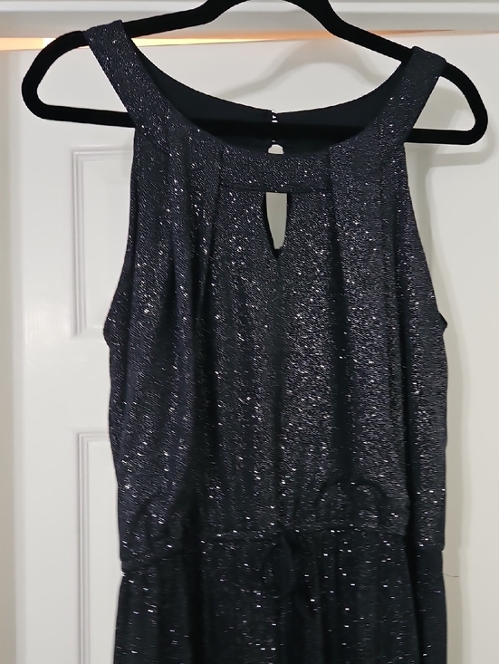 Enfocus Studio Tops - Enfocus Studio Navy Sparkly Wide-Leg Formal Jumpsuit